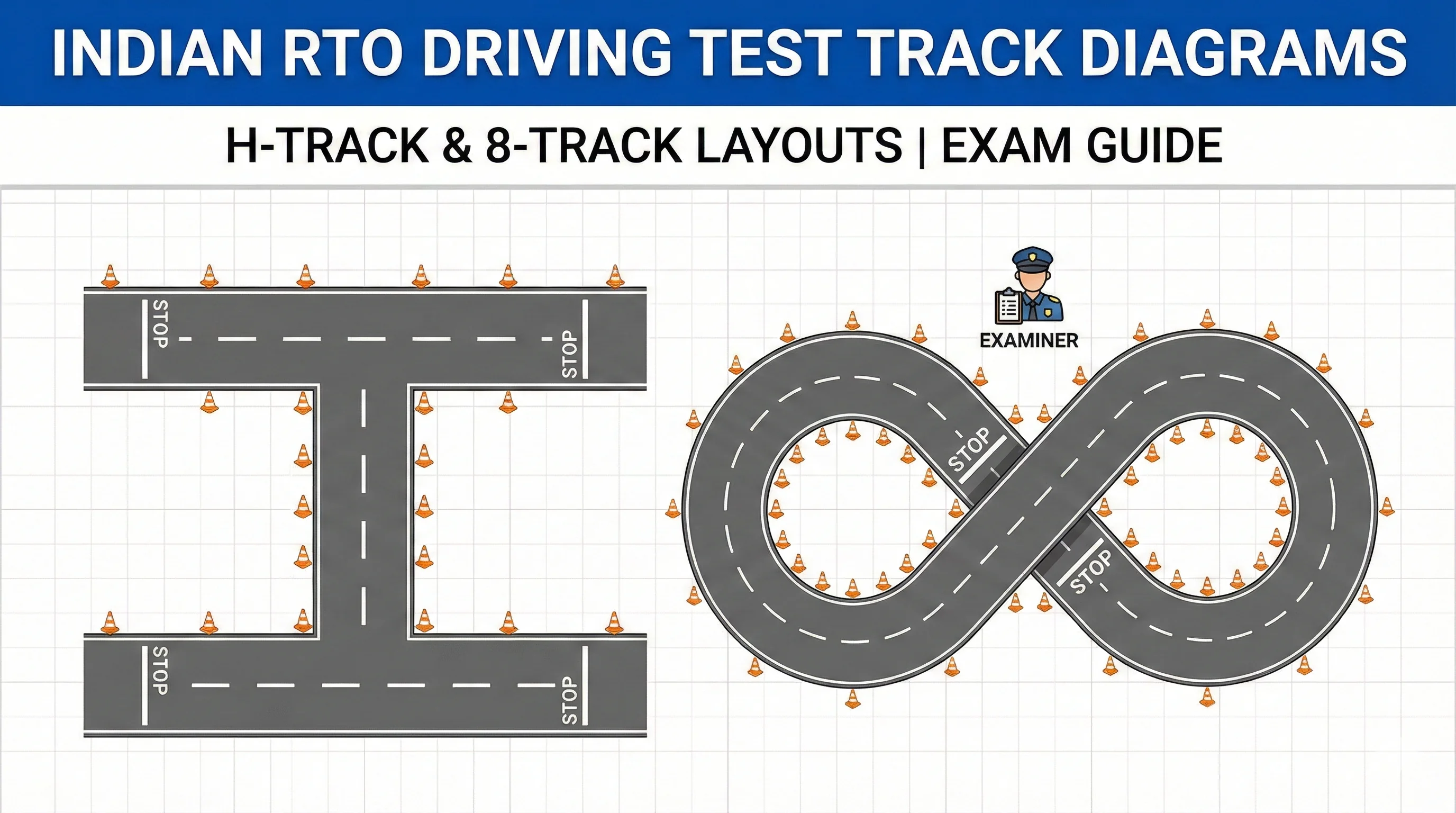 Driving Licence Test Track Explained - H Track, 8 Track & Rules (India)